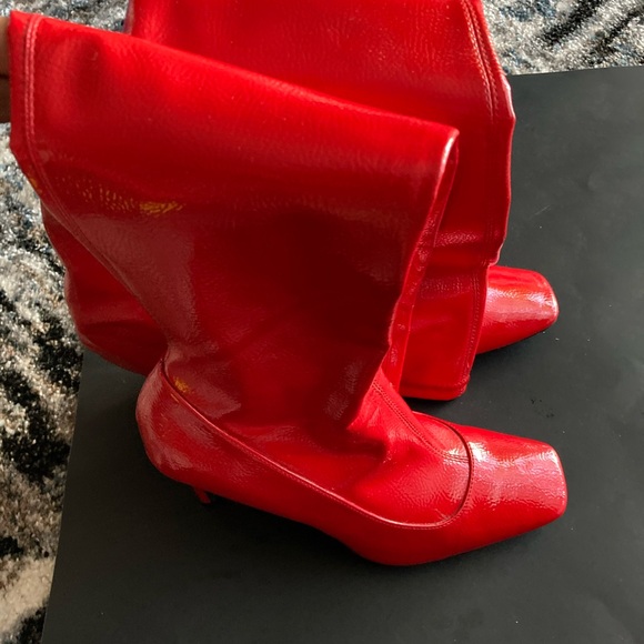 INC International Concepts Red Ankle Boots - Picture 4 of 4